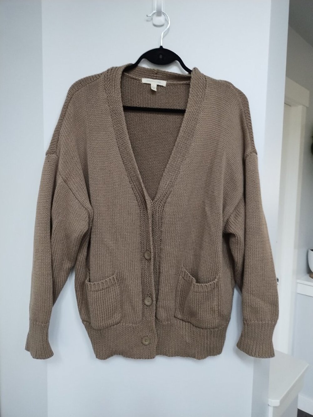 Oversized 100% cotton Grade & Gather cardigan